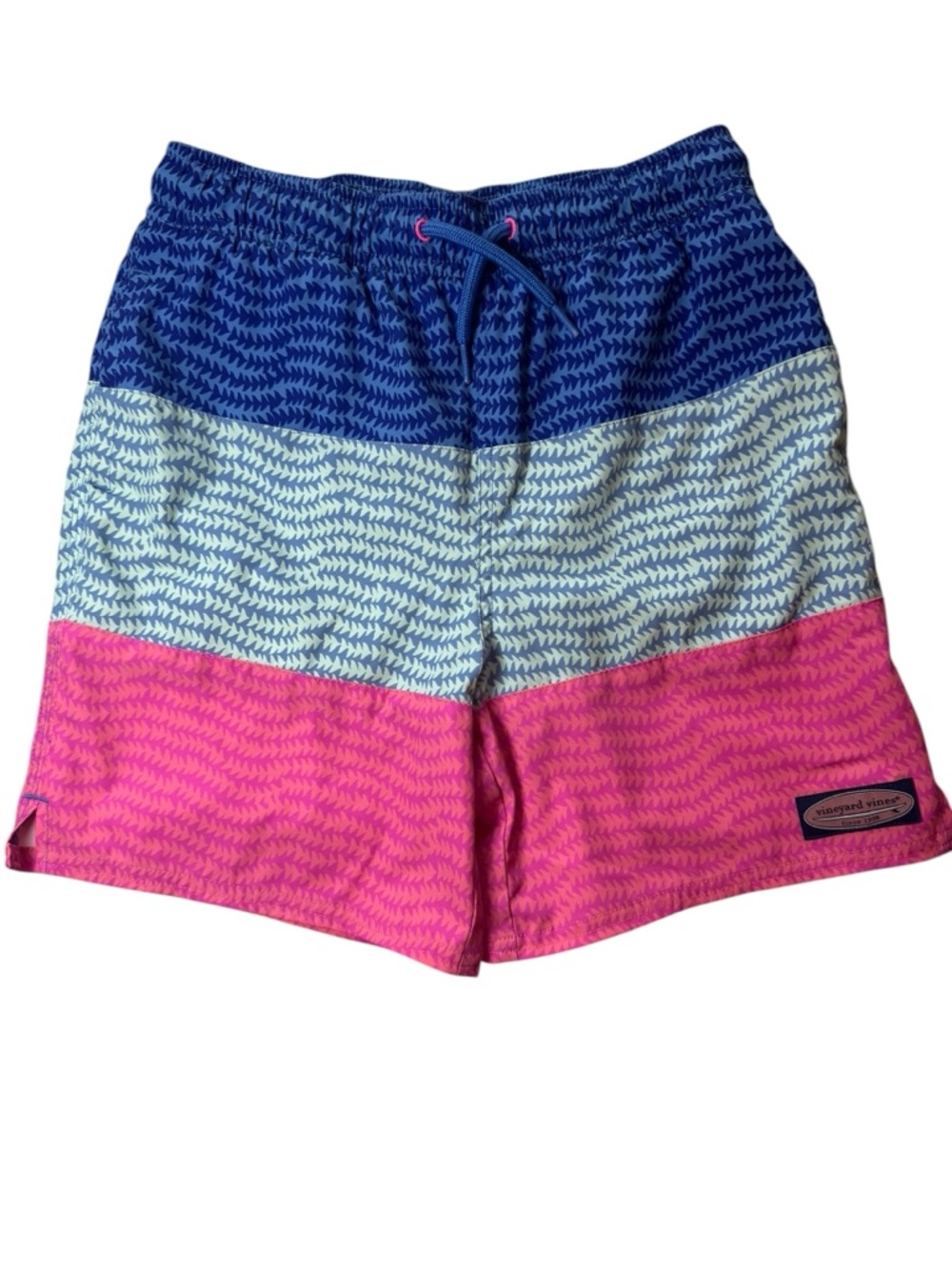 Vineyard Vines Boys Wavy Tails Chappy Swim Trunks Size Medium 10-12